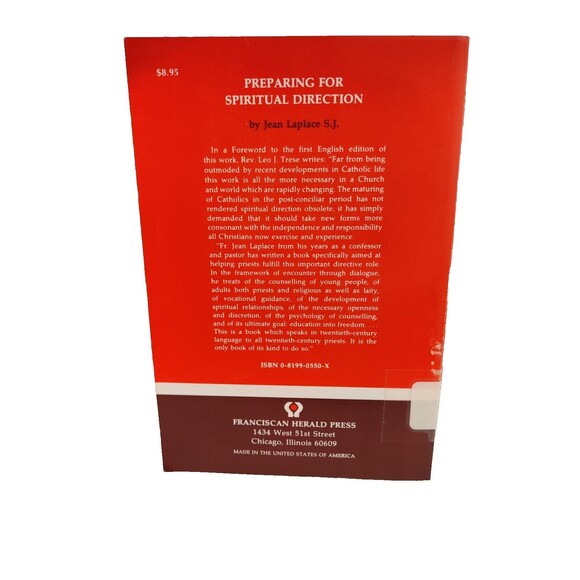 Preparing For Spiritual Direction-Jean Laplace, S.J. 1988-Made in USA - Picture 2 of 9
